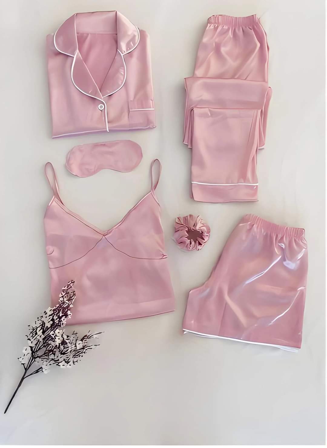 Premium 6-Piece Complete Luxury Nightwear Set