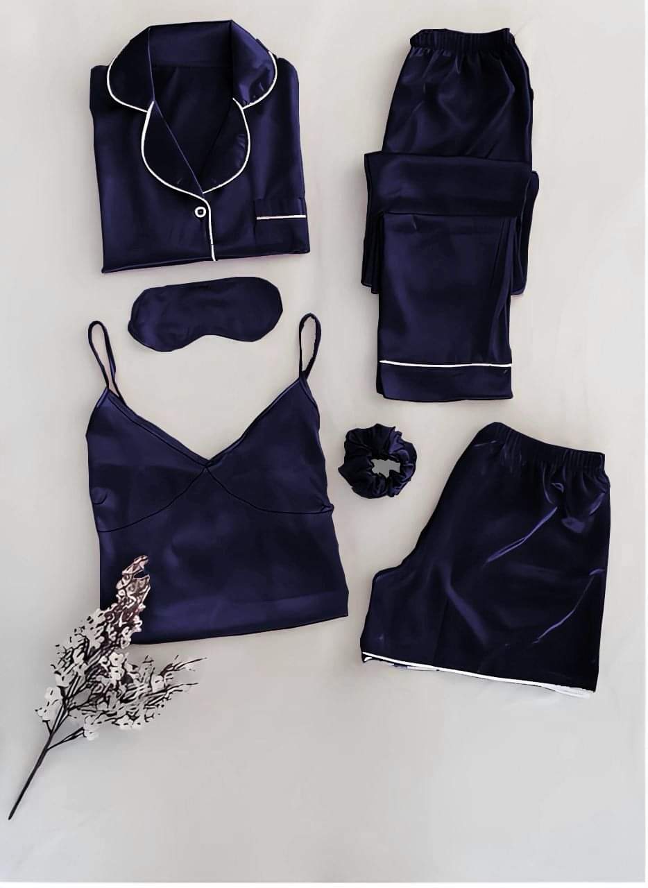 Premium 6-Piece Complete Luxury Nightwear Set